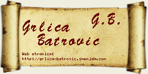 Grlica Batrović vizit kartica